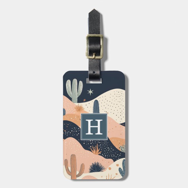 Boho Ökenlandskap Bagage Tag Bagagebricka (Vertikal Framsida)