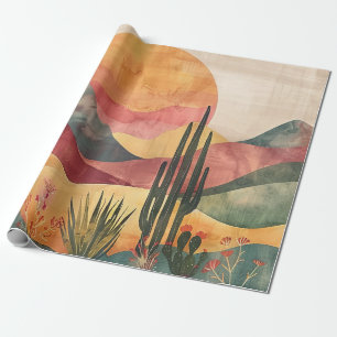 Boho ökenlandskap - Sydvästlig natur Presentpapper