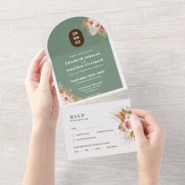 Boho-ökens blommigt arch ram