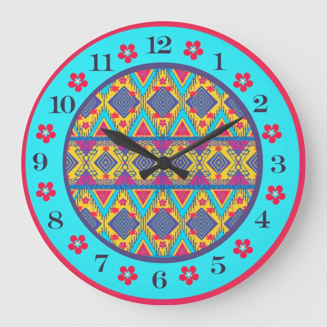 Boho-ön tribal stor klocka (Framsida)