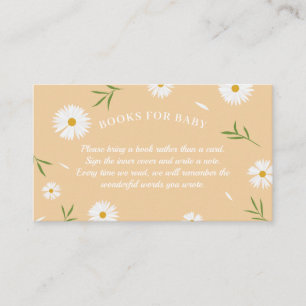 Boho Orange Daisy Baby Shower Bokar för Baby Tilläggskort