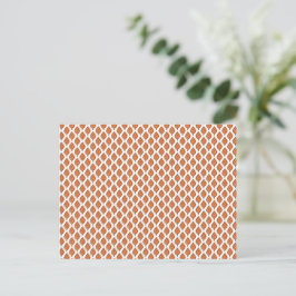 Boho Orange Ikat Lyx Postkortsset Vykort