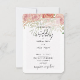 Boho Orange Light och Ro vattenfärg Inbjudningar