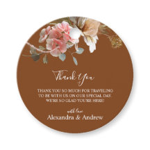 Boho Orange Rust Tack Welcome Bag Bröllop