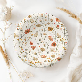 Boho Orange Wildblomma Baby i Bloom Baby Shower