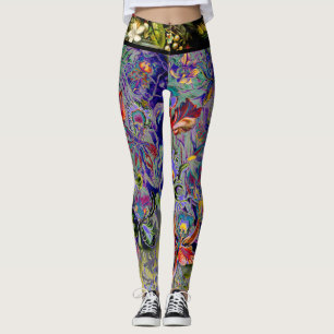 Boho Orchidblomma Leggings