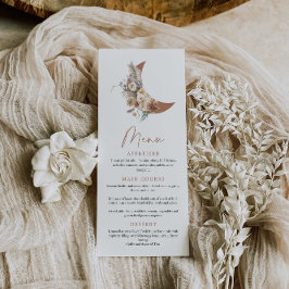 Boho över Måne Baby Shower-menyn Meny