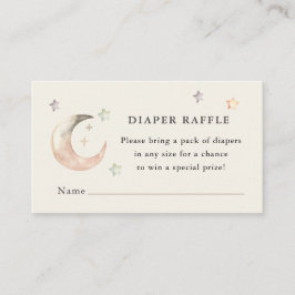 Boho Över månen Baby Shower Blöja lotteri Tilläggskort