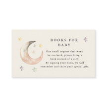 Boho över månen Bokförfrågan Baby shower