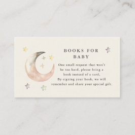 Boho över månen Bokförfrågan Baby shower Tilläggskort