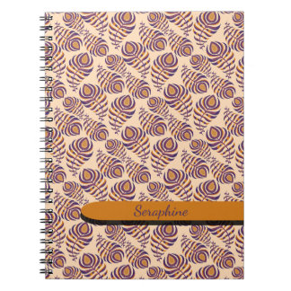 Boho Påfågel Fjäder Anteckningsbok