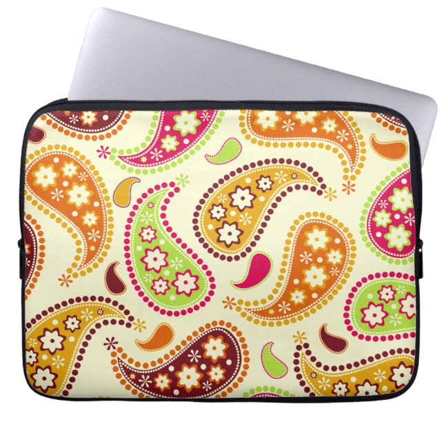 Boho Paisley elektronik hänger lös Laptop Fodral (Framsidan)
