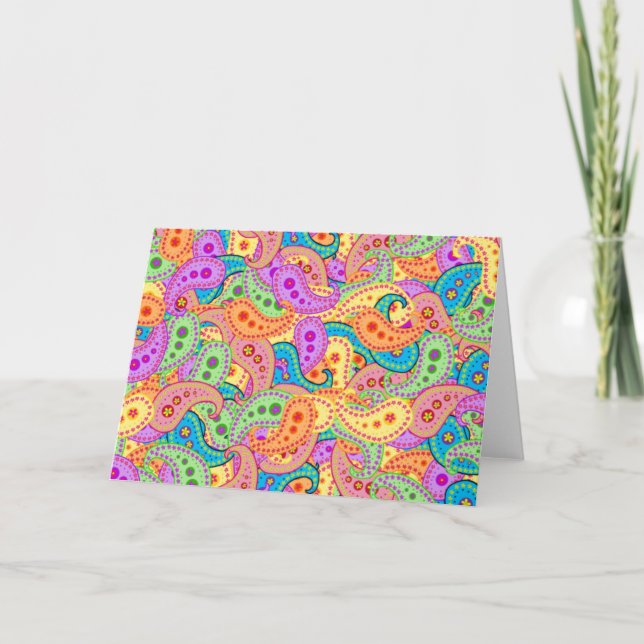 Boho Paisley Helgkort (Framsida)