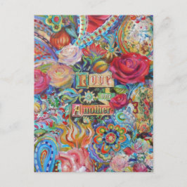 Boho Paisley Kärlek vykort