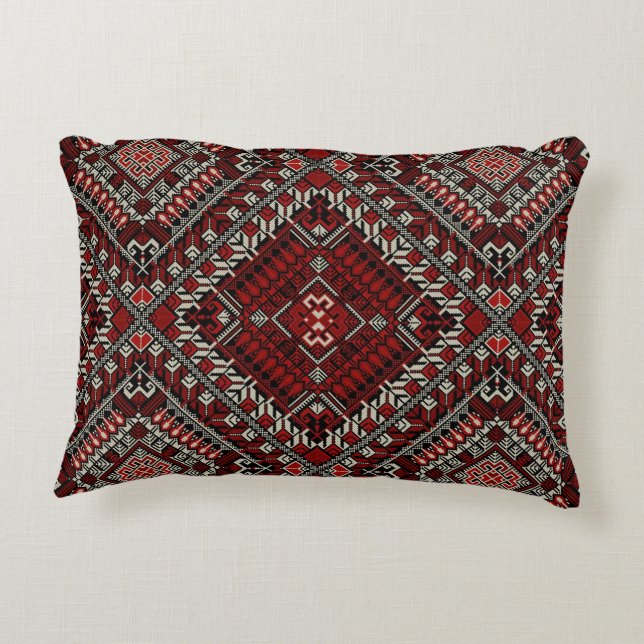 Boho Palestinian Pillow- Bohemian Tatreez Prydnadskudde (Baksidan)