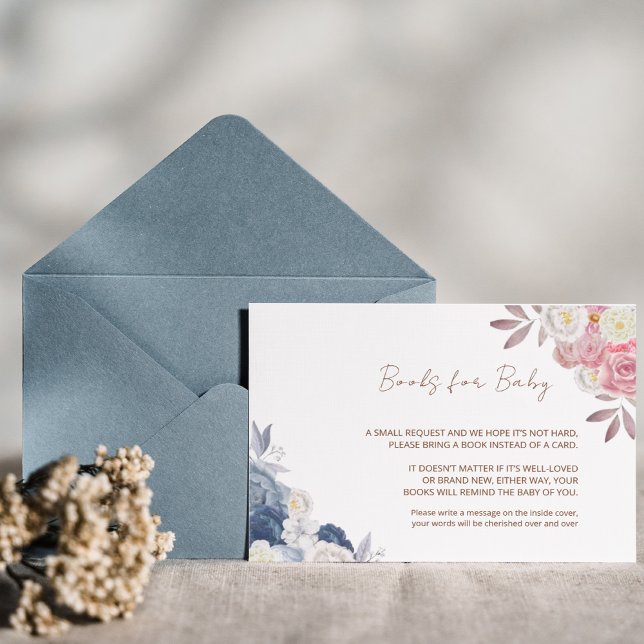 Boho Pampas Blommigt Bokar för Baby Card Anteckningskort (Skapare uppladdad)