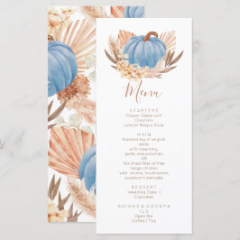 Boho Pampas blue Pumpkin Meny