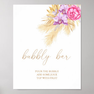 Boho pampas - bubblande pub poster