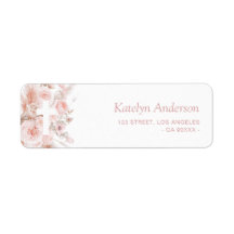 boho pampas dusty ro blommigt baptism adress