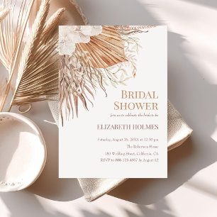Boho Pampas Garden Inbjudningskort för möhippan