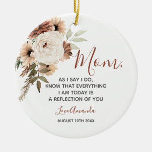 Boho pampas-gräs Blommigt Budens mamma Julgransprydnad Keramik