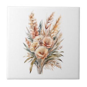 Boho Pampas Gräs Botaniska Kök Badrum Kakelplatta