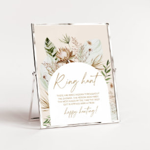 Boho pampas-gräs, jakt på möhippa i ring poster