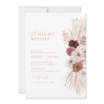 Boho pampas-gräs och dammig rosa-repetitionsmiddag