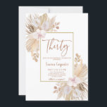 Boho Pampas Grass 30års födelsedag-inbjudan Inbjudningar<br><div class="desc">Boho Pampas Grass 30års födelsedag bröllopsinbjudan</div>