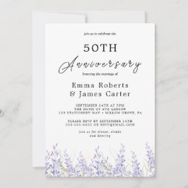 Boho Pampas Grass 50-årsdagen Bröllop Inbjudningar