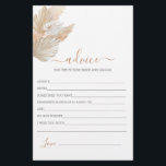 Boho Pampas Grass Advice for Bride Card<br><div class="desc">Boho Pampas Grass-råd för bridkortet</div>