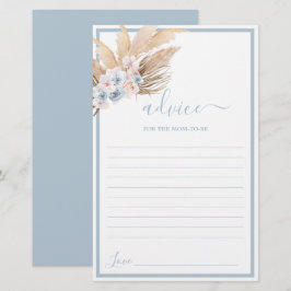 Boho Pampas Grass Advice for Mamma to be card