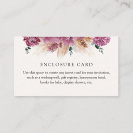 Boho Pampas Grass Anpassningsbar Kort