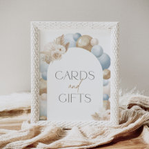 Boho Pampas Grass Arch Baby Shower Cards and Gifts