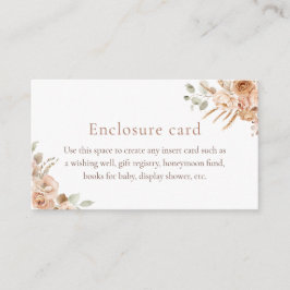 Boho Pampas Grass Baby Shower-kuvert Tilläggskort