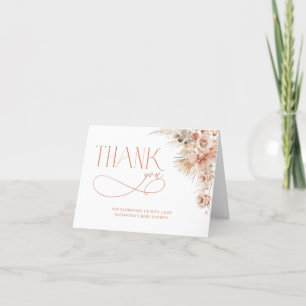 Boho Pampas Grass Baby Shower - tack för ditt kort