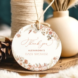 Boho Pampas Grass Baby Shower Tack Gåvor Etiketter