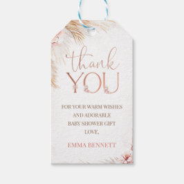 Boho Pampas Grass Baby Shower Tack Presentetikett