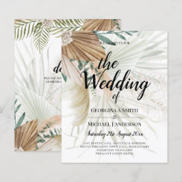 BOHO Pampas Grass Beige Grönt Terracotta Bröllop