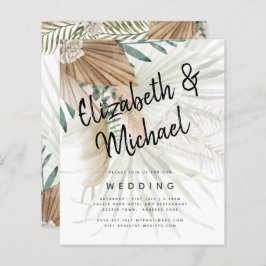 BOHO Pampas Grass Beige Grönt Terracotta Bröllop