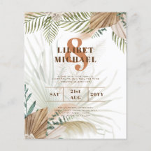 BOHO Pampas Grass Beige Grönt Terracotta Bröllop