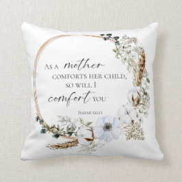 Boho Pampas Grass Bible Verse Gud kommer att tröst Kudde