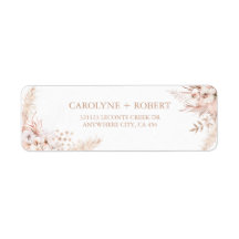 Boho Pampas Grass Blommigt Bröllop