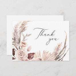 Boho Pampas Grass Blommigt Torkade blommor Bröllop Tack Kort