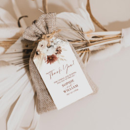 Boho Pampas Grass Bröllop Gift Märkres Presentetikett