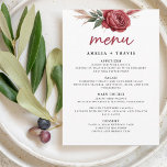 Boho Pampas Grass Bröllop-menykort Meny<br><div class="desc">Romantiskt bröllop-menykort med  ro och pampasgräs i en mjuk boho stil. Ett perfekt som komplement till din bröllop bord-miljö,  perfekt för trädgårdsceremonier,  utomhusmottagningar eller elegantens bohemiska evenemang. Innehåller fullständigt redigerbara avsnitt för startare,  sallad,  huvudkurs och dessert. Koordinerar perfekt med matchande bröllopsinbjudningar,  OSA kort och signage i samma blommigt.</div>