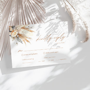 Boho Pampas Grass-Bröllop OSA Inbjudningar