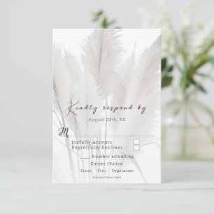 Boho Pampas Grass Bröllop OSA Kort