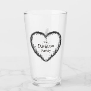Boho Pampas Grass Family Namn Pint Glass Glaskopp