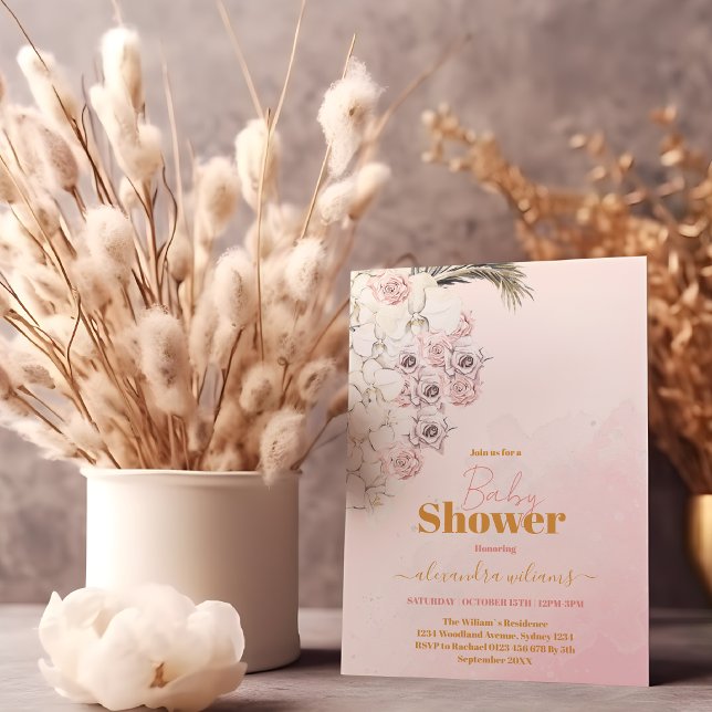 Boho Pampas Grass Gender Neutral Baby Shower Inbjudningar (Skapare uppladdad)